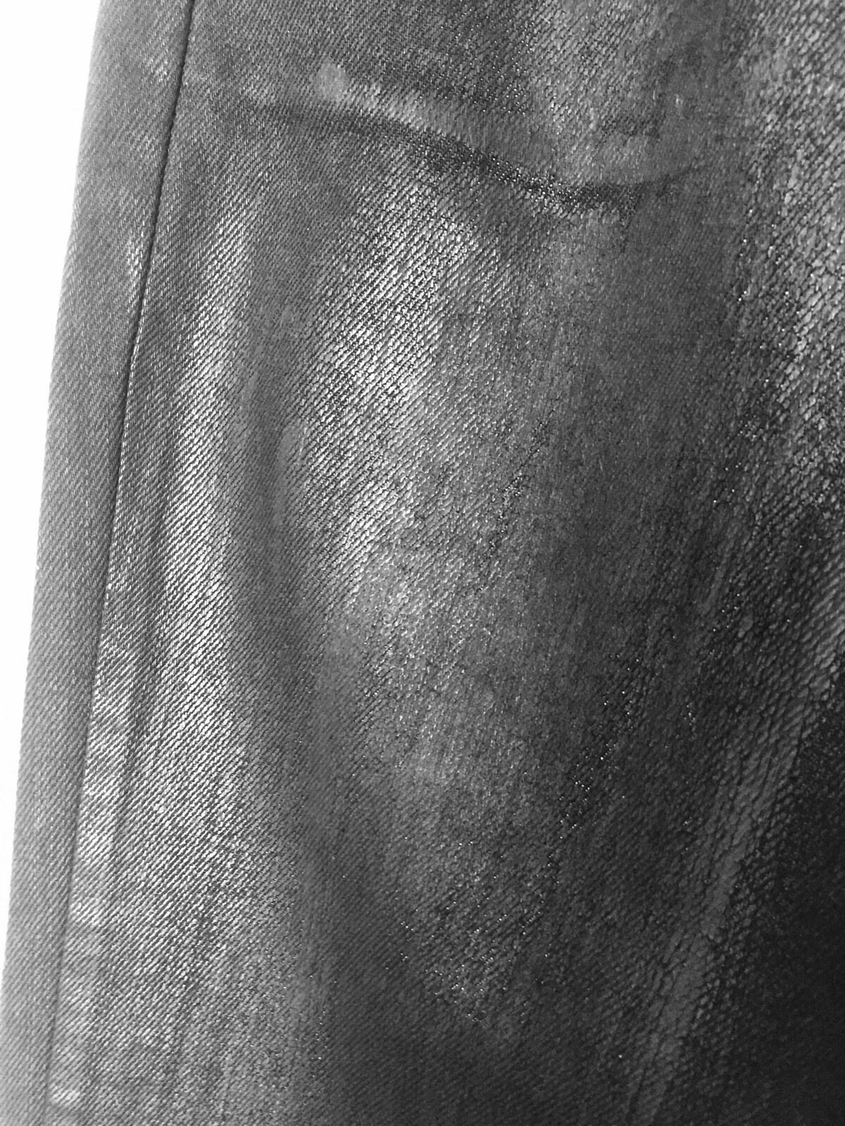 Gianfranco Ferre Black Jean Slight Wet Look. Retail 223 Euro $249 Price $48 NWT