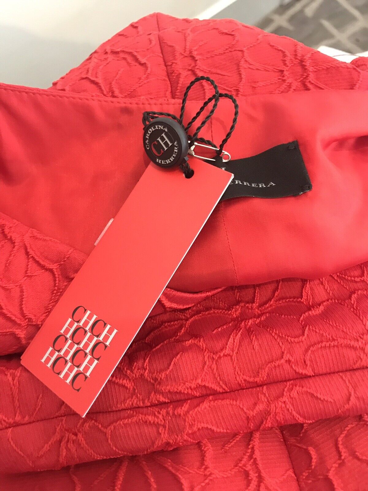 Carolina Herrera Red Bow Ribbon Waist Dress. Retails $635 NWT Price $295 Size 6