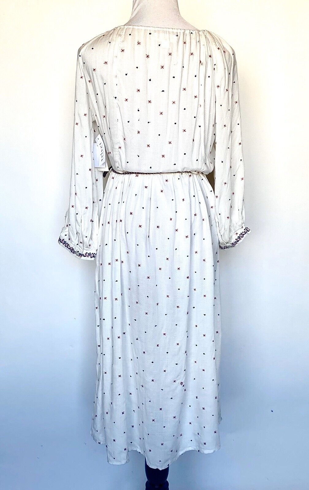 VELVET Graham & Spencer Boho Isilda Embroider Dress Retail $238 Price $79 S NWT