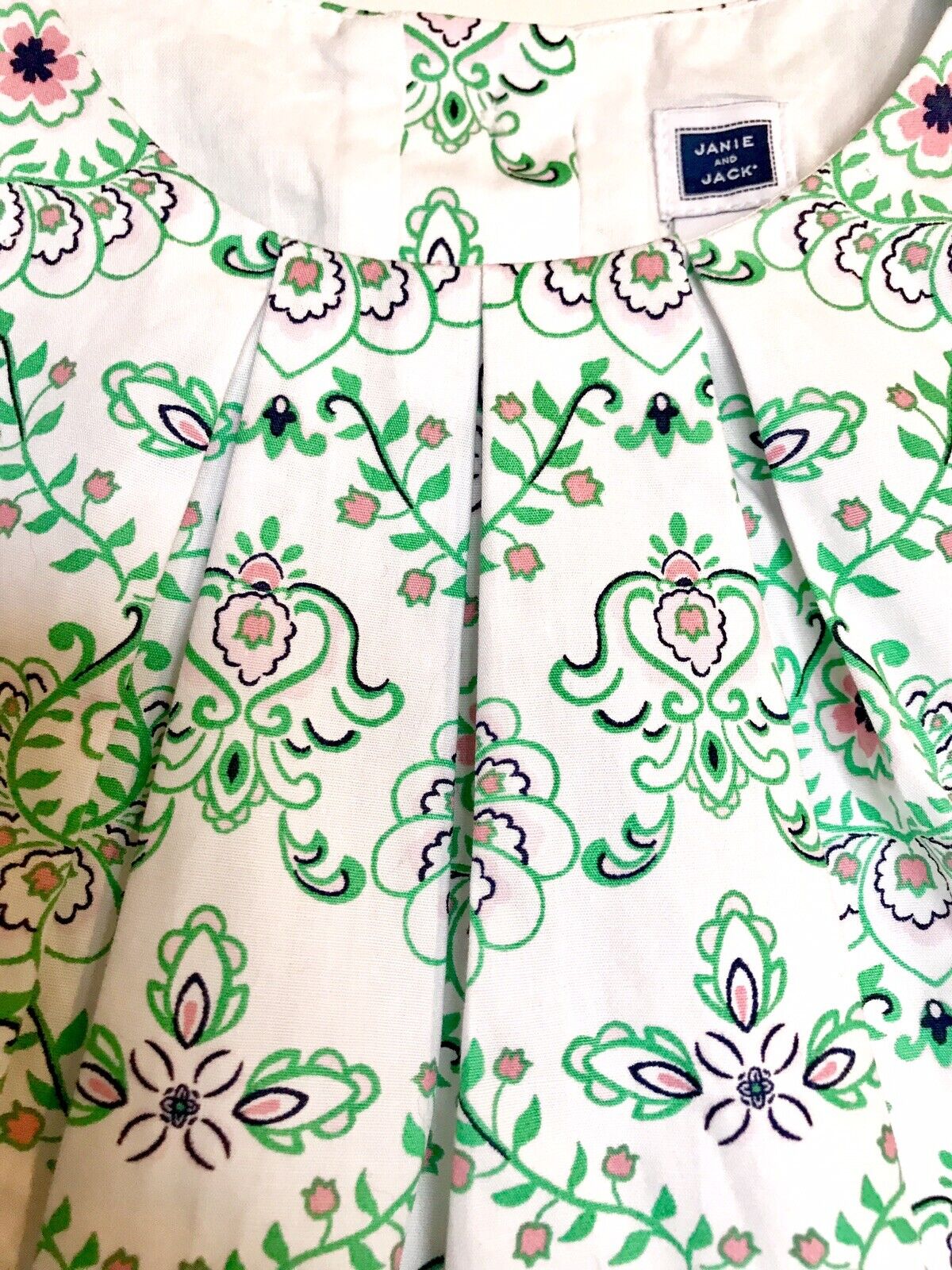 Janie And Jack Floral Pleated Blouse Age 3 NWT Retail $36 Price $26