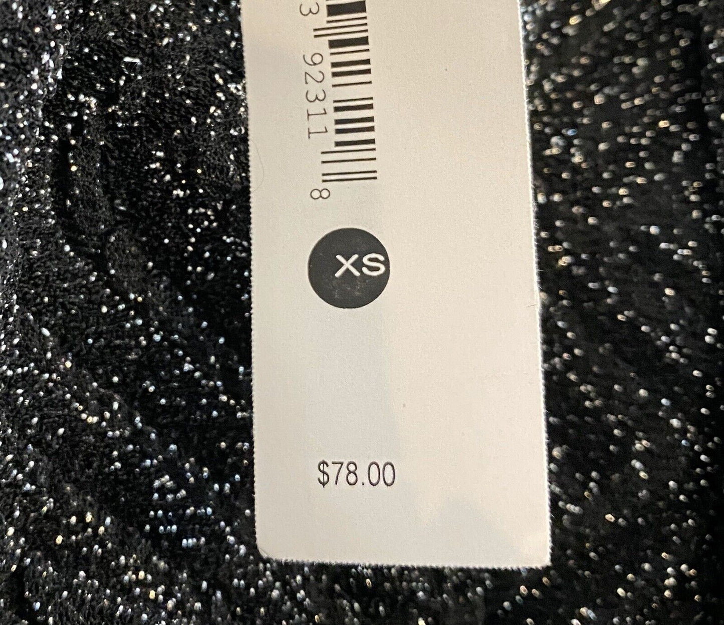 Aqua Black & Silver Stretch Skater Dress XS Retail $78 Price $29