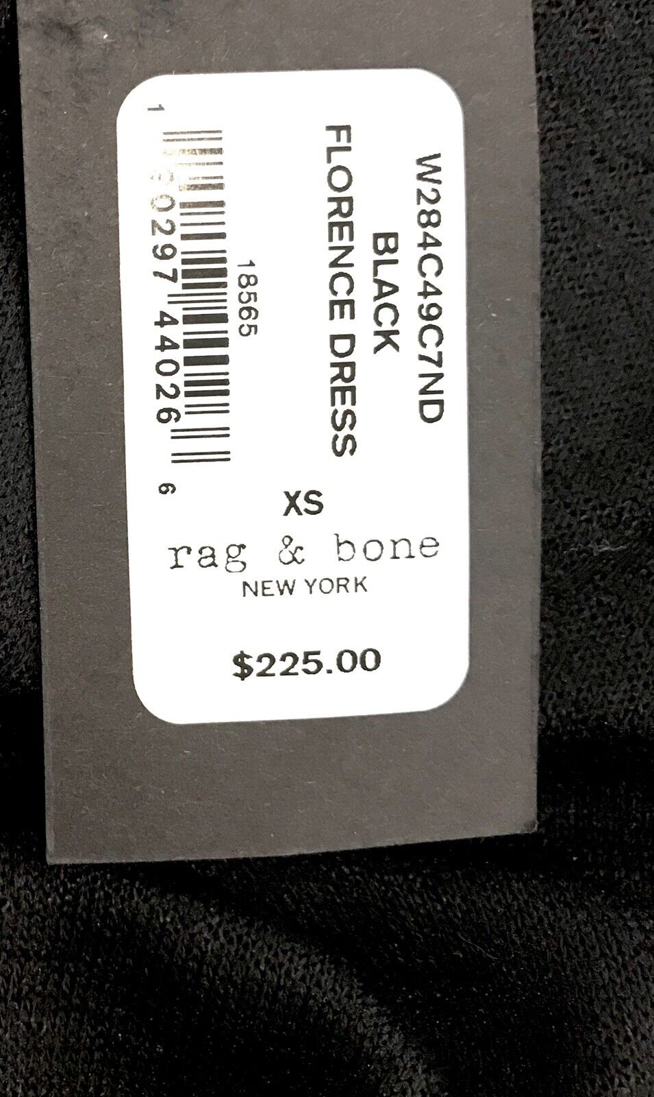 RAG & BONE Black FLORENCE CUT OUT BACK DRESS SIZE XS Retails $225 Price $122 NWT