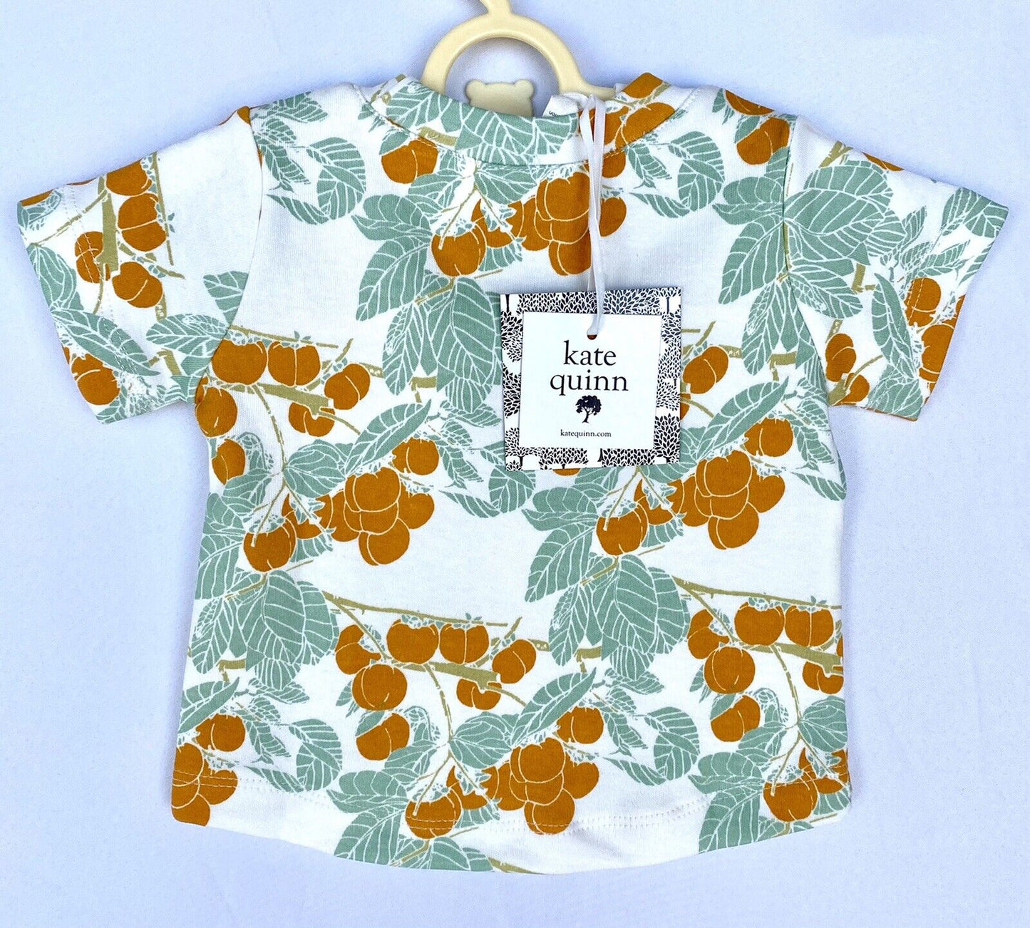 Kate Quinn 100% Organic Cotton Soft Persimmon Tee Retail $30 Price $20 3-6 M