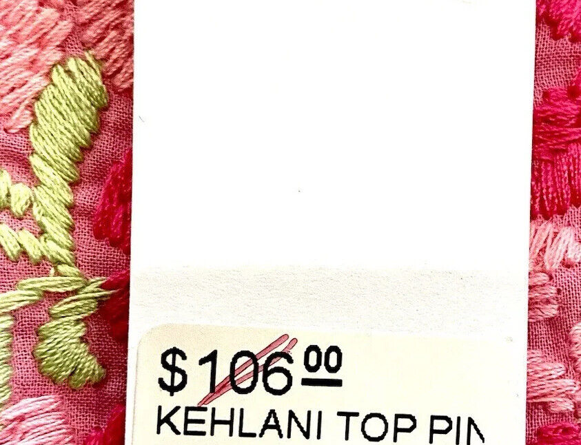 NWT J Marie embroidered  Kehlani Top size S Retail $106 Price $53 pink