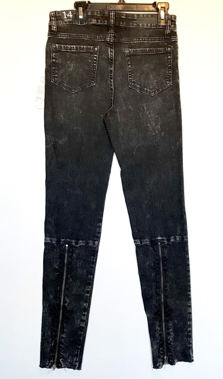 Treasure Bond Black Shadow Wash Zip Back Jeans Age 14 Retail $49 Price $22
