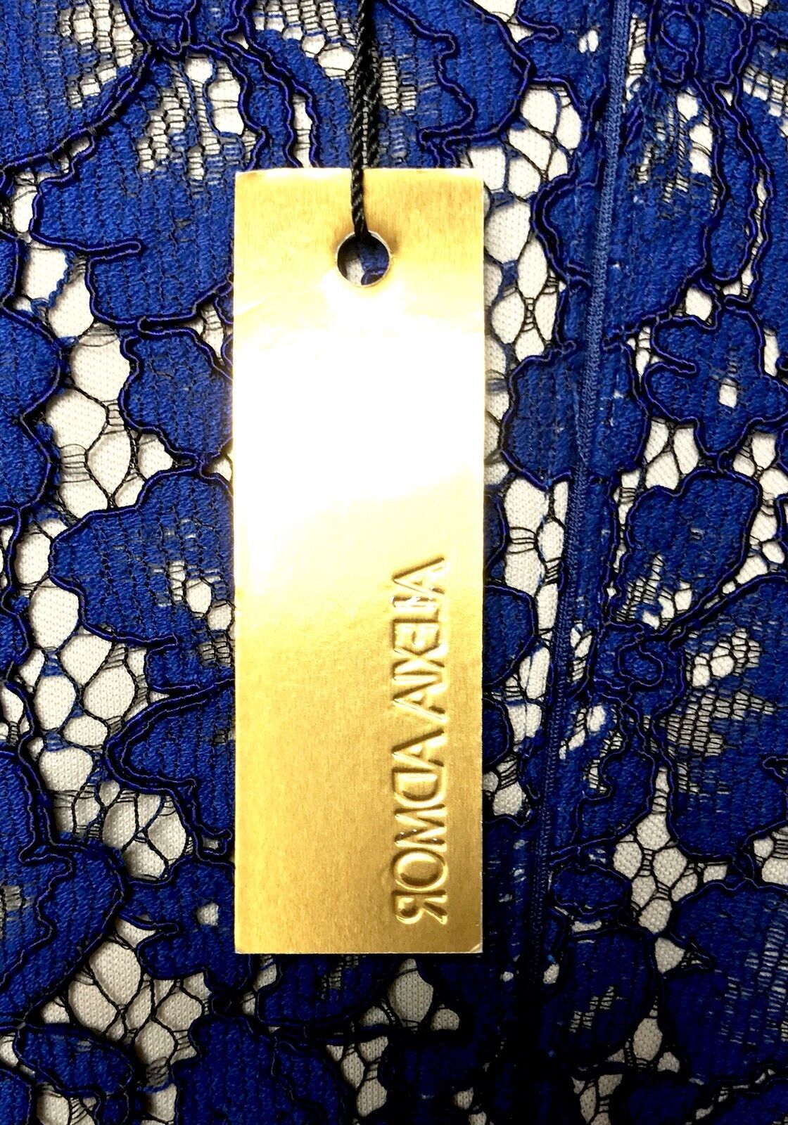 Alexia Admor Blue Lace Dress. Ruffle Bell Sleeve. Retail $265. Price $125 XS NWT