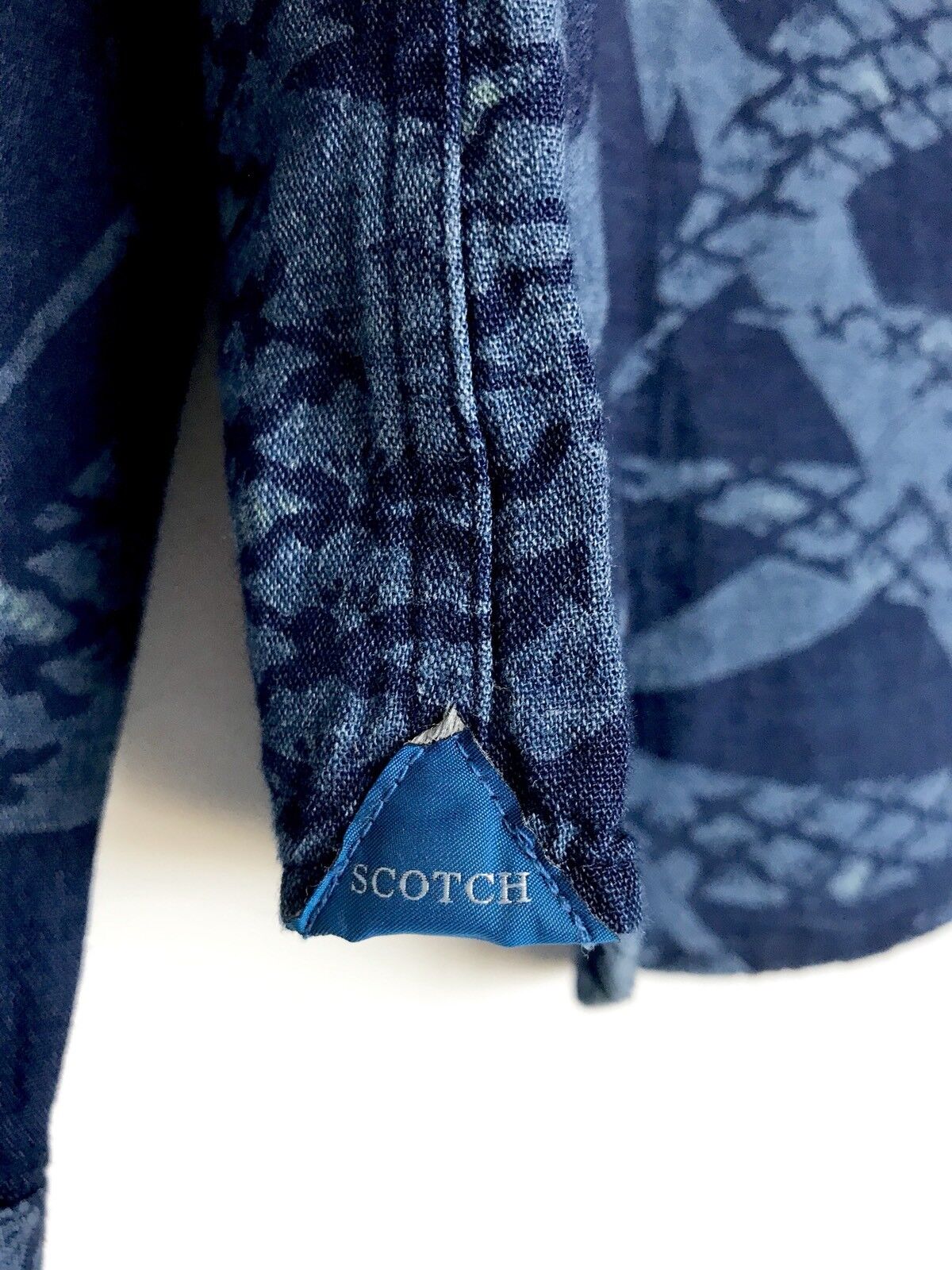 Scotch & Soda Blue Linen / Cotton Mix Shirt. NWT Small Retail $125 Price $69