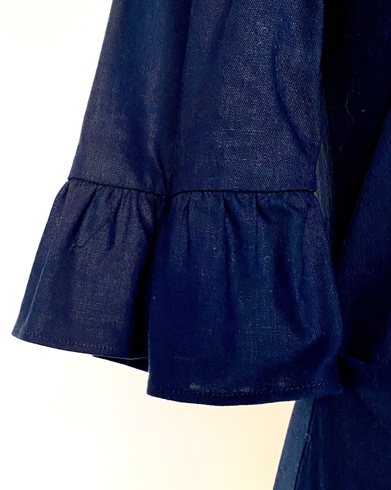 Le Gali Ruffle Wrap Front Linen Mix Dress Size S Retail $139 Price $38 NWT