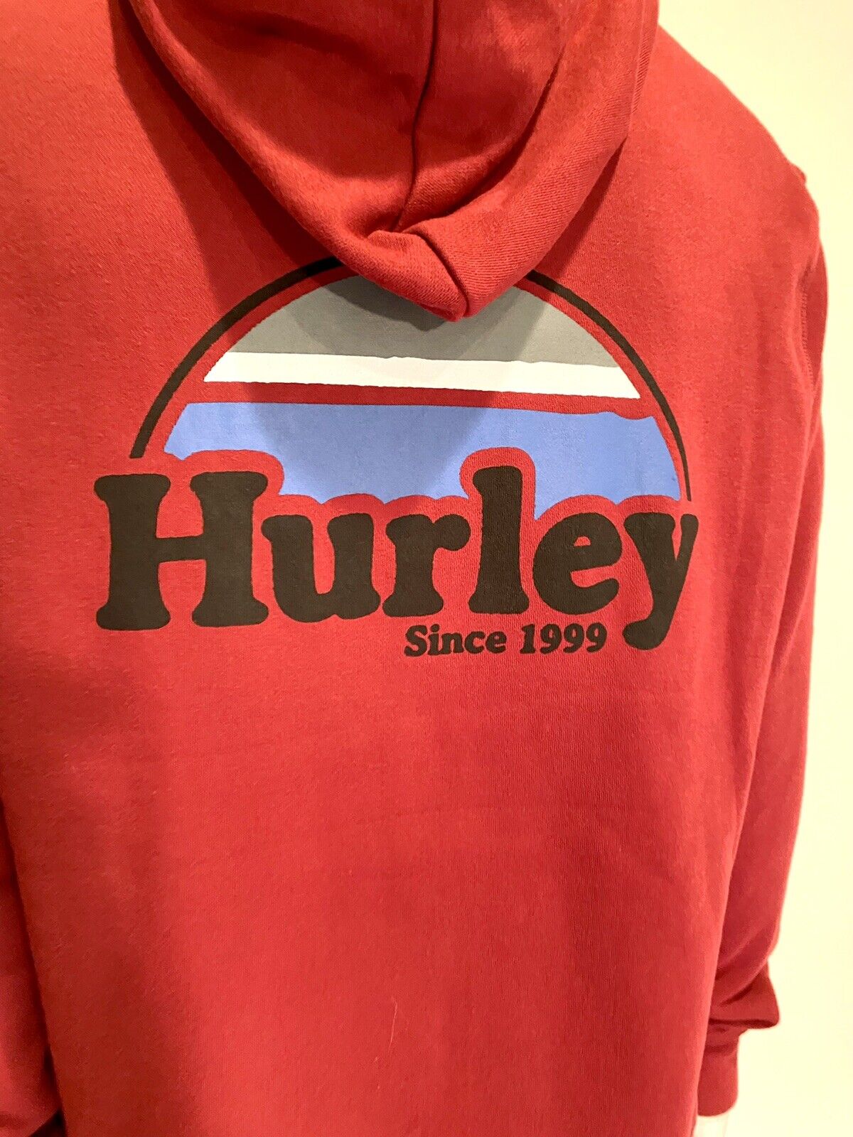 Hurley mens zip Up Rise And Jam Red Hoodie L Retail $58 Price $42 NWT