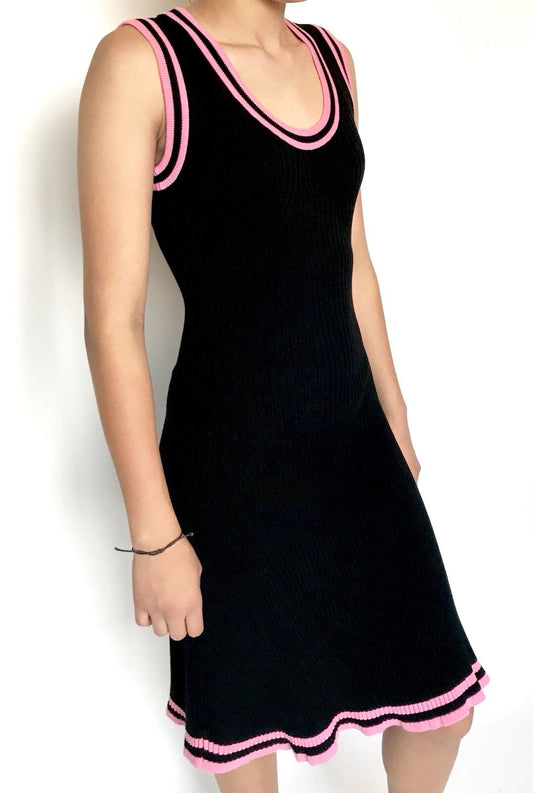 Dsquared Black & Pink Knit Scoop Neck Dress. Retails $815. NWT Price $395