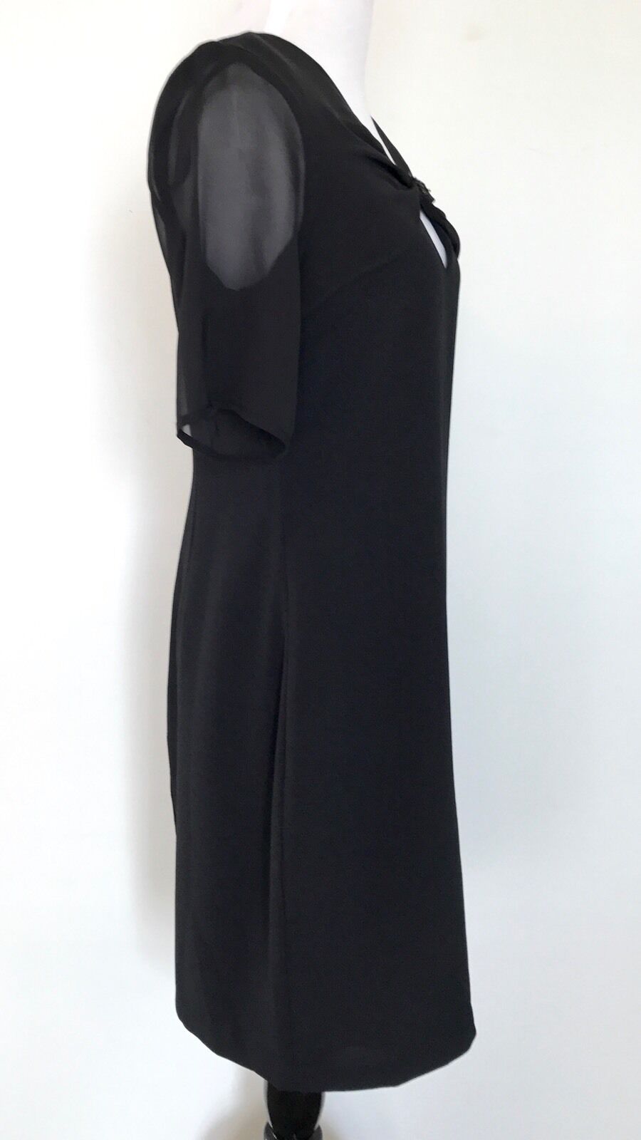 MARC NEW YORK Black Sheer Overlay Bead Dress NWT SIZE 6 RETAILS $148 PRICE $65