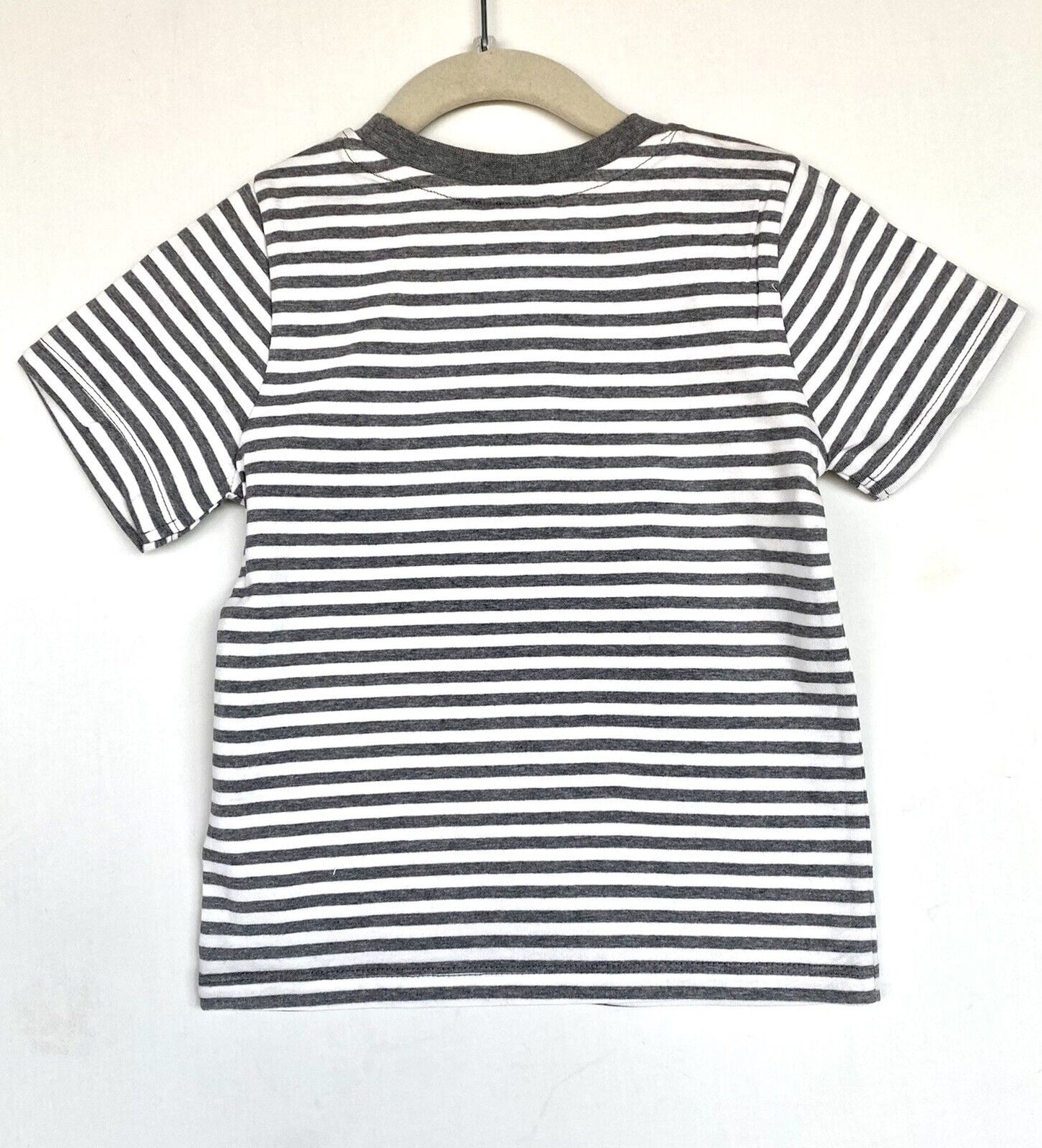 Monsoon London fish & chips kids tee Appliqué Embroidery 18-24 M Stripe $25