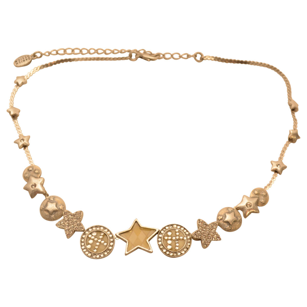 Pilgrim Silver & Yellow Stars necklace with SWAROVSKI crystals NWT Price