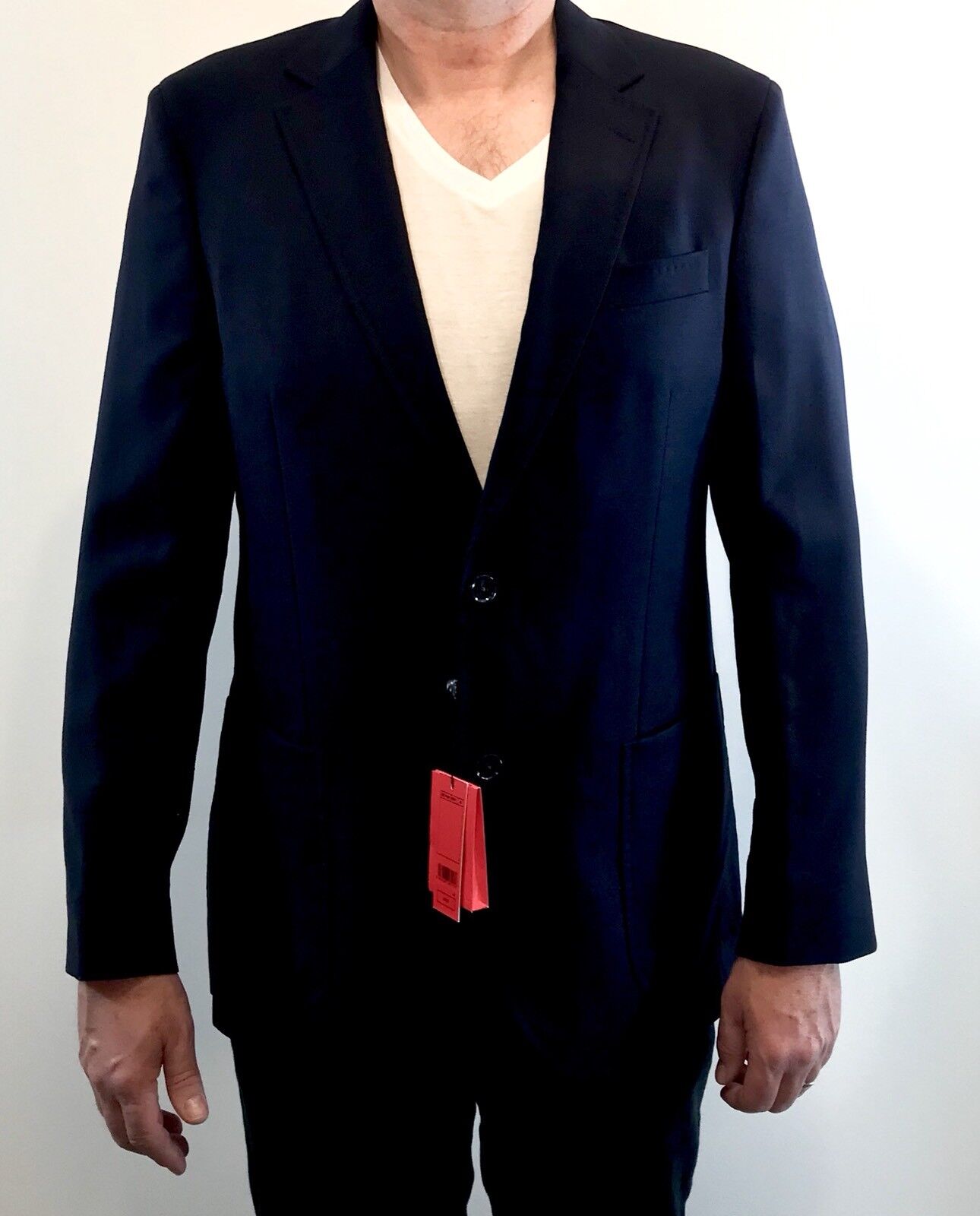 Carolina Herrera Navy Blue Cashmere Mix Jacket Retail $915 Price $369 NWT 42