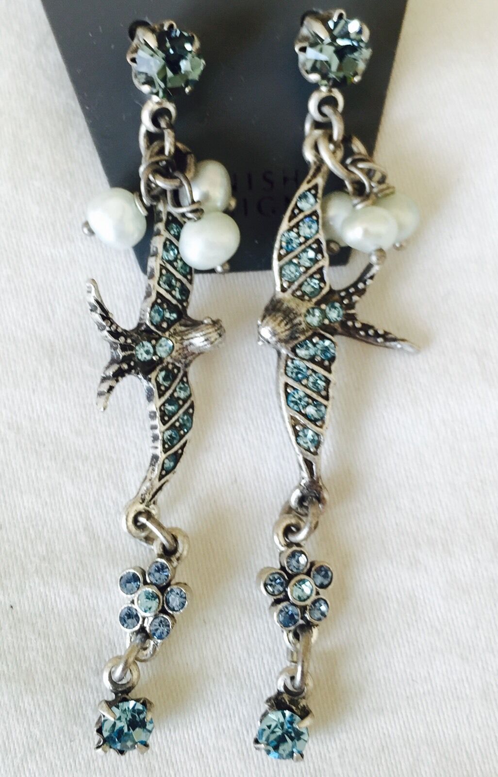 Pilgrim Jewelry Swarovski Crystal and Freshwater Pearl Earrings NWT $13.50