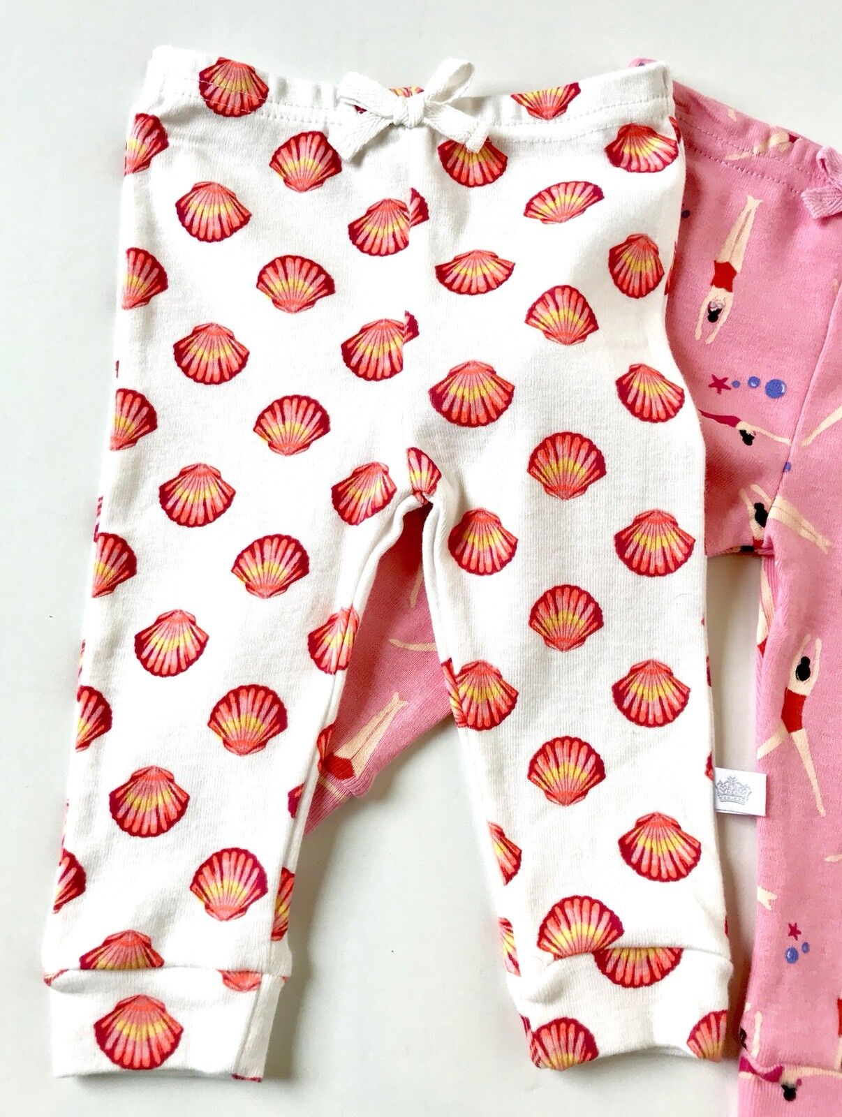 Rosie Pope 2 Pairs Swimmer & Seashell Leggings  Size 0-3 Months. NWT Price $12