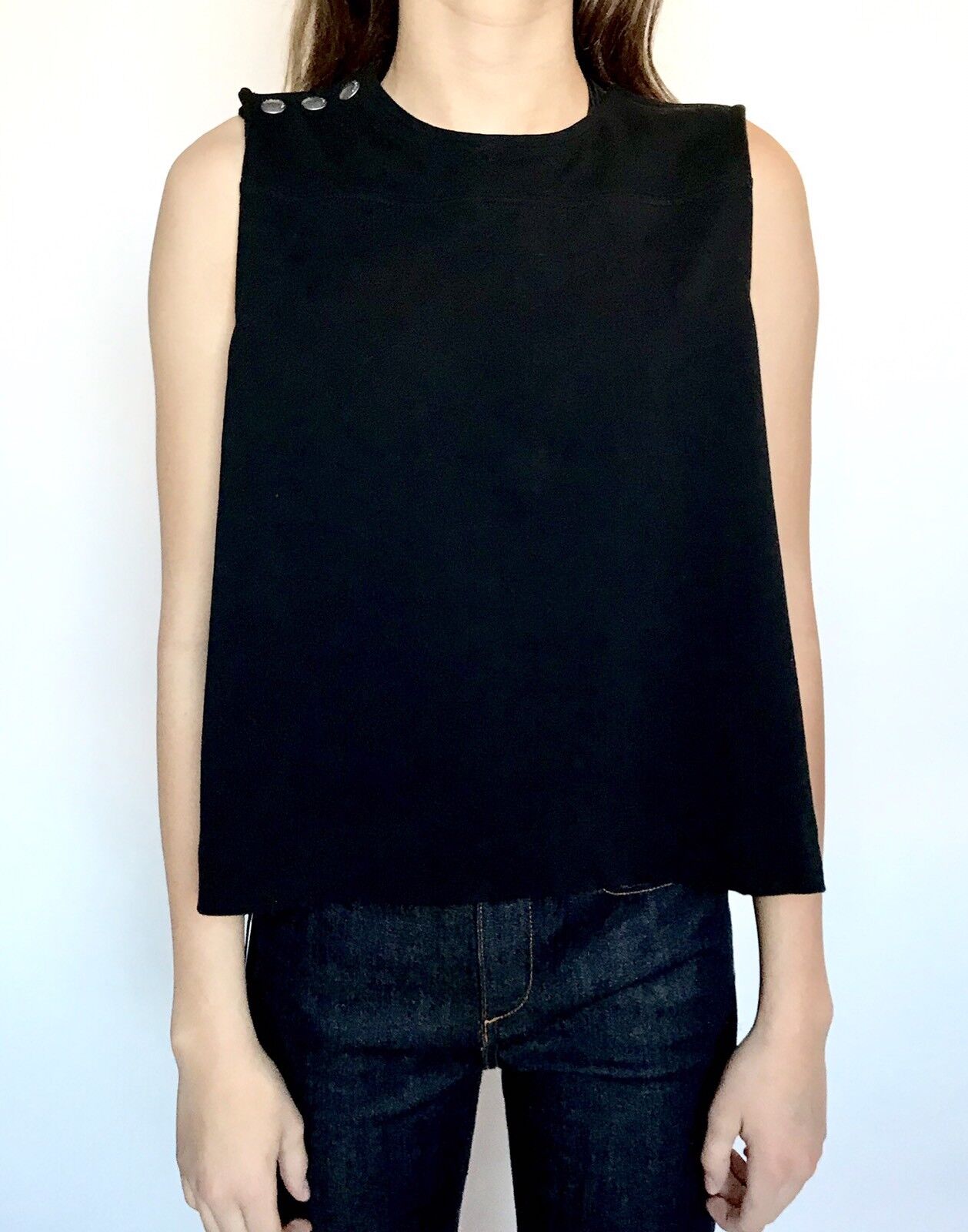 Rag And Bone Black Brit Crop Top. Size M Retail $150 Price $69 NWT
