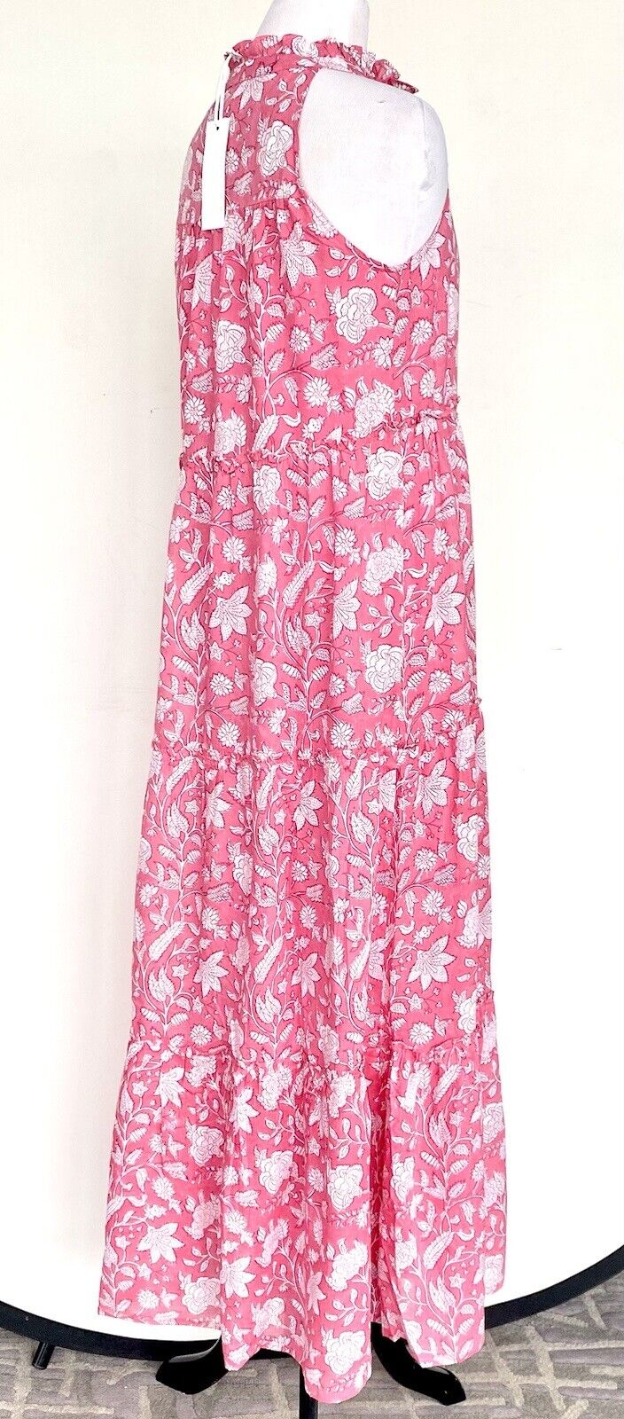 J Marie Emilia Rose ruffle tier maxi dress size S Retail $188 Price $85