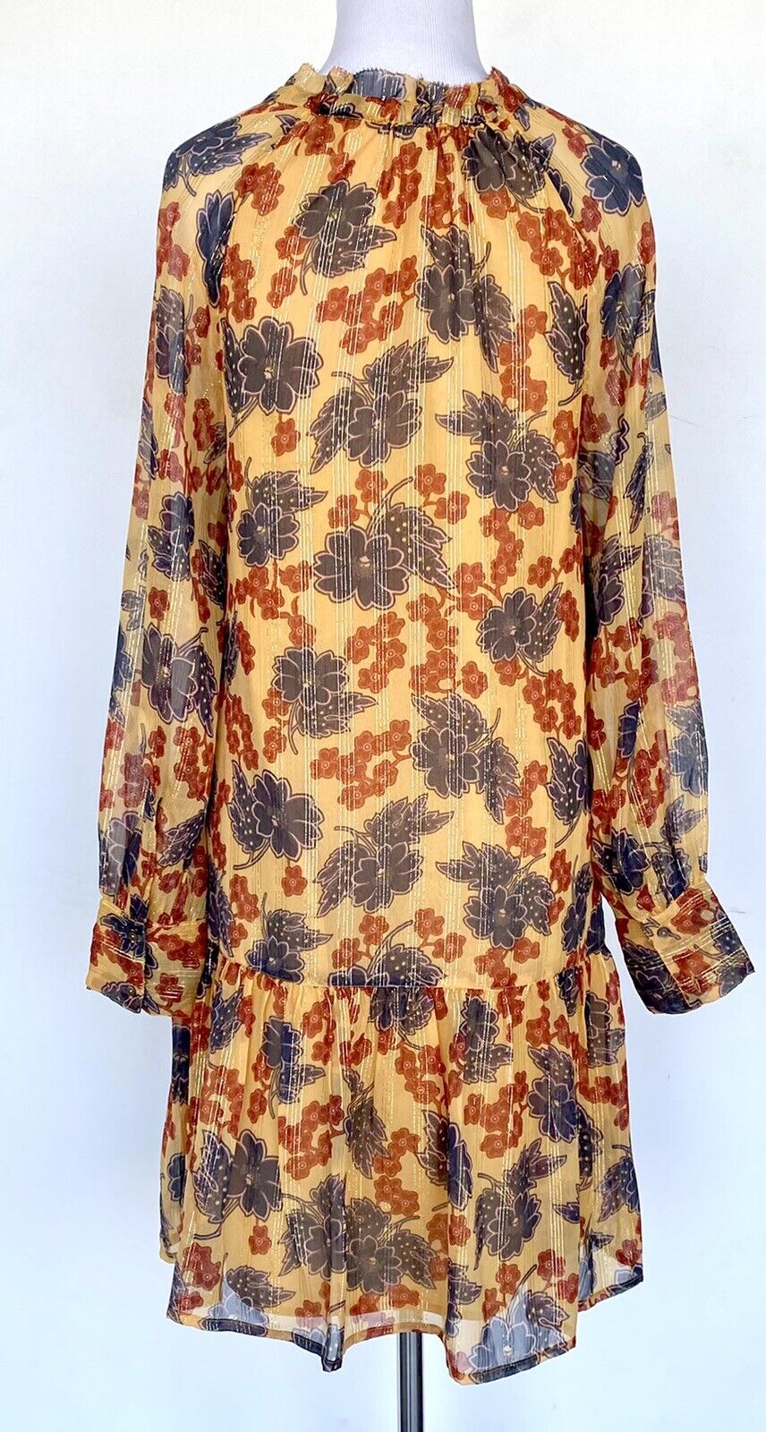 Maison Scotch & Soda Gold Metallic Dress. NWT Retail $148 Price $76 Size XS