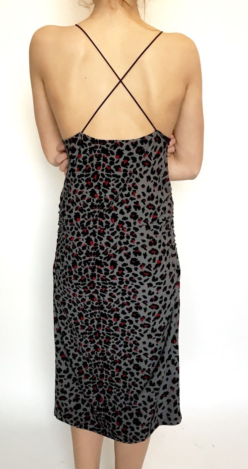 Leith Grey Animal Print Stretch Dress. NWT Size L Retail $59 Price $35.40