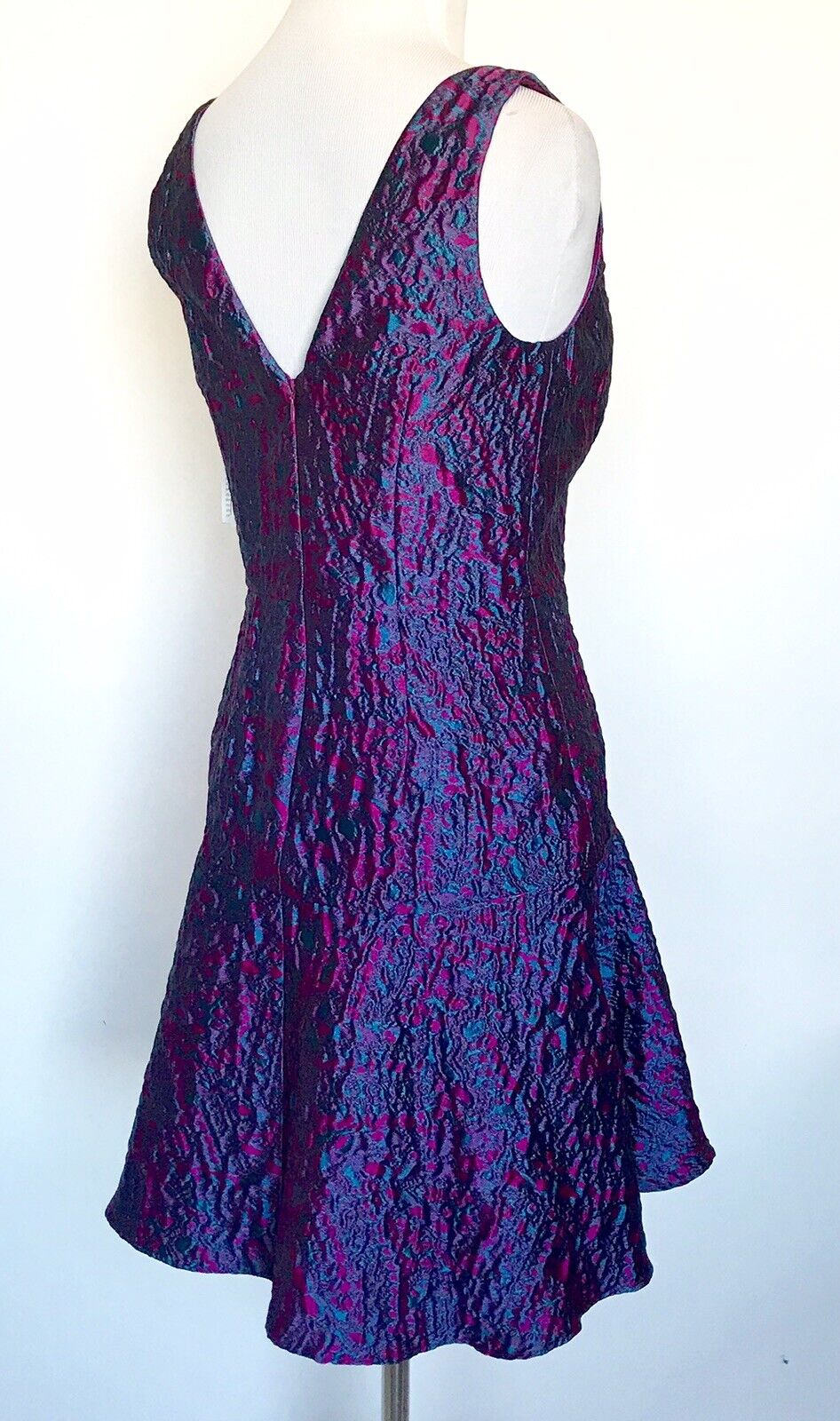 Aidan mattox Jaquard Cocktail Dress Purple Size 2 Retails $195 Price $$73