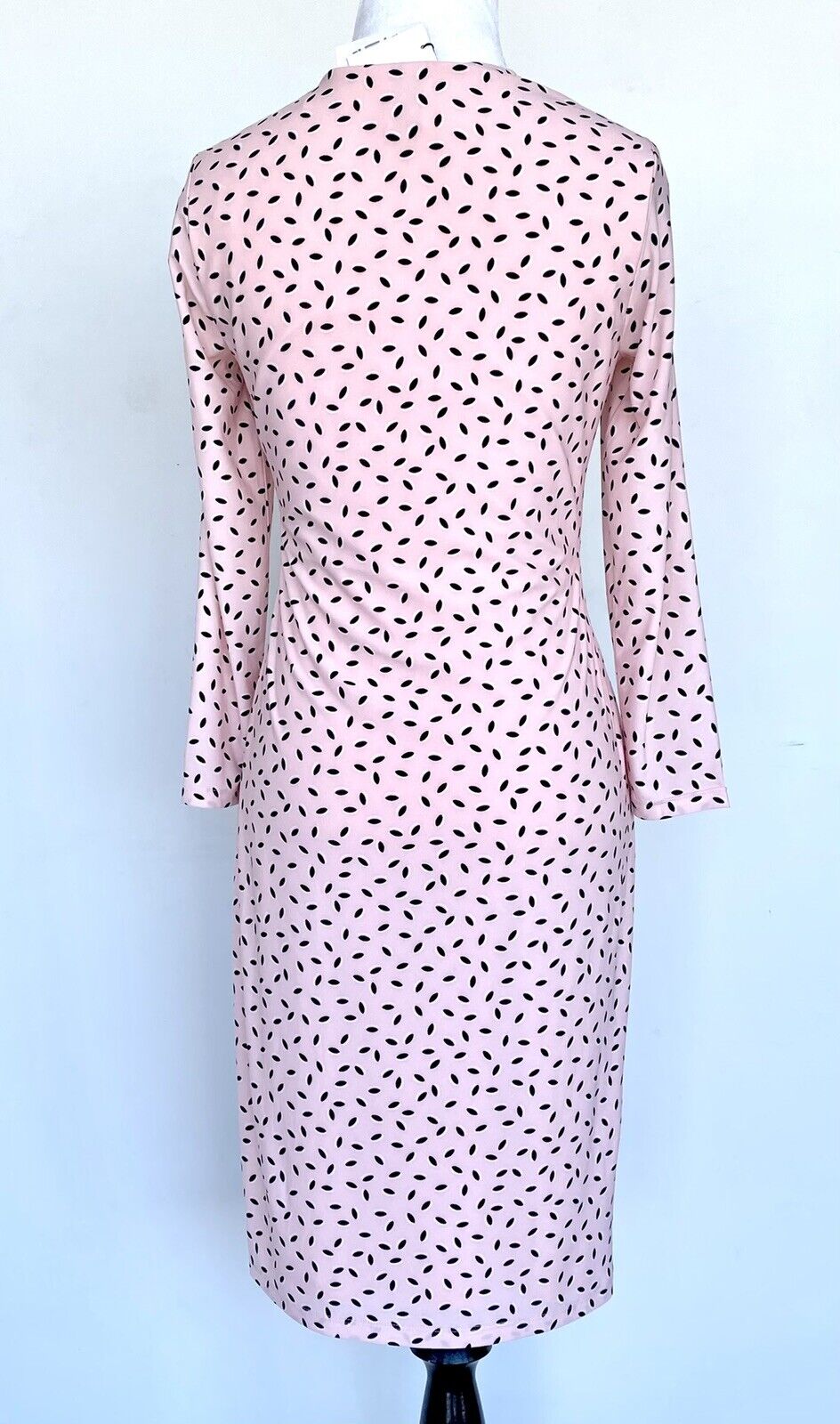 Anne Klein Pink Stretch Gold Buckle Wrap Dress Size XS Retail $119 Price $59 NWT