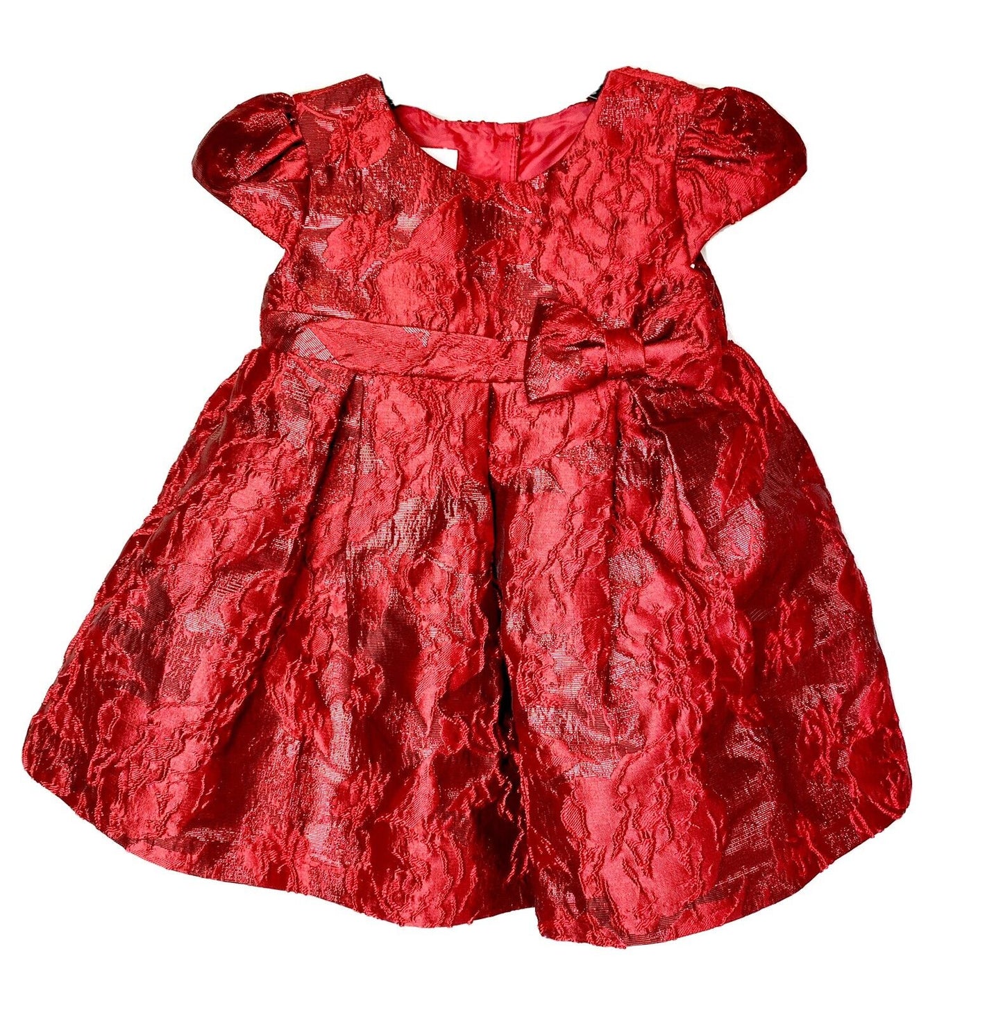 Petite Frais Red Brocade Party Dress Retail $32 Price $22 Size 9 M