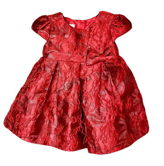 Petite Frais Red Brocade Party Dress Retail $32 Price $22 Size 9 M