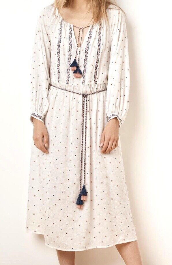 VELVET Graham & Spencer Boho Isilda Embroider Dress Retail $238 Price $79 S NWT