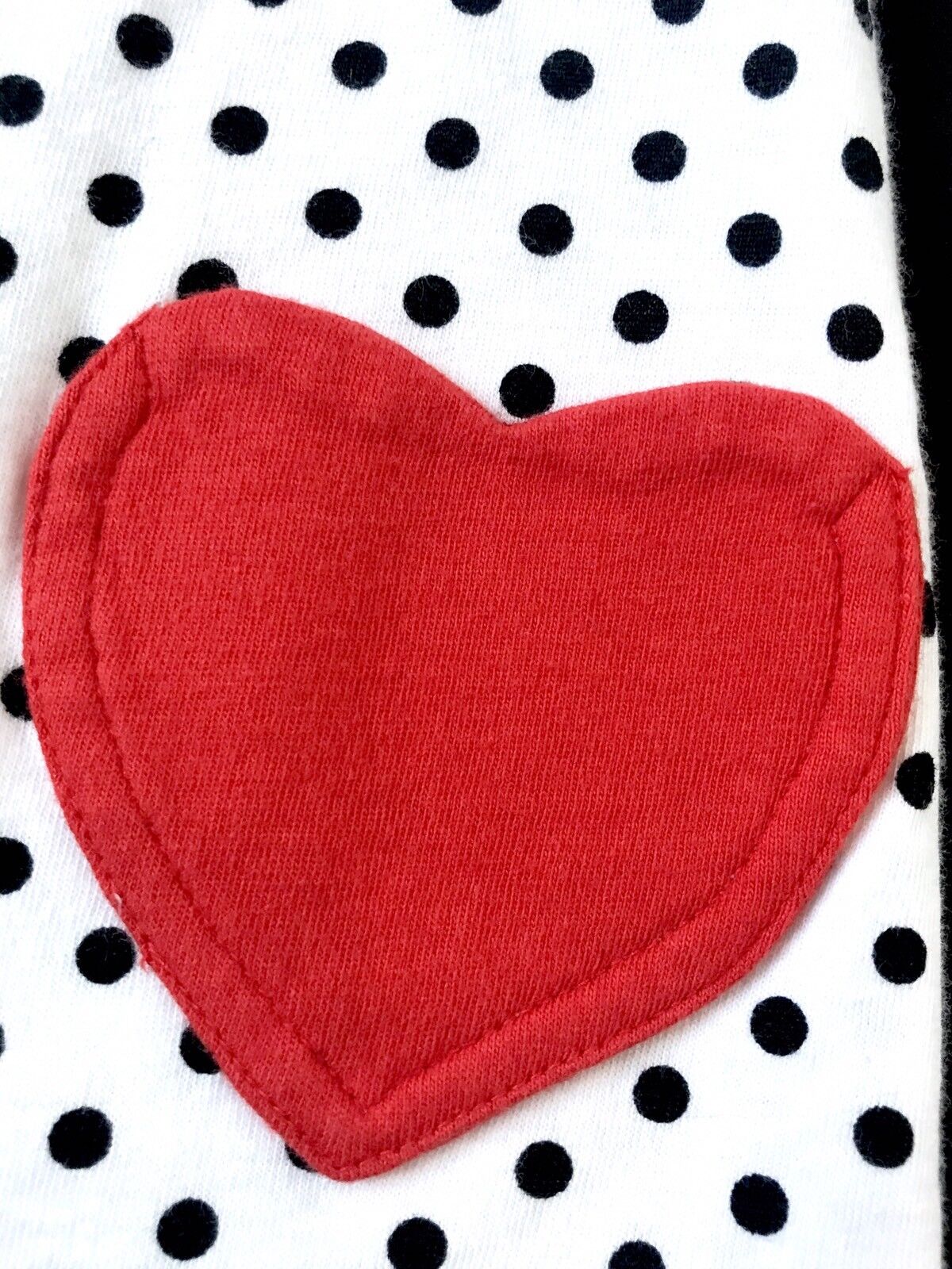 Nordstrom baby Black Dot & Red Heart Romper Retail $25 NWT Price $14.98 3M