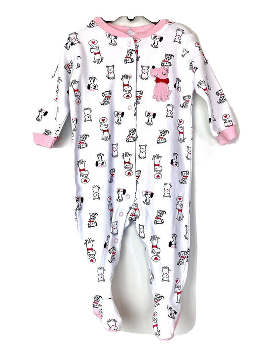 Pekkle Pink Dog Embroidered Sleep suit $12.50 New Size 6 Months