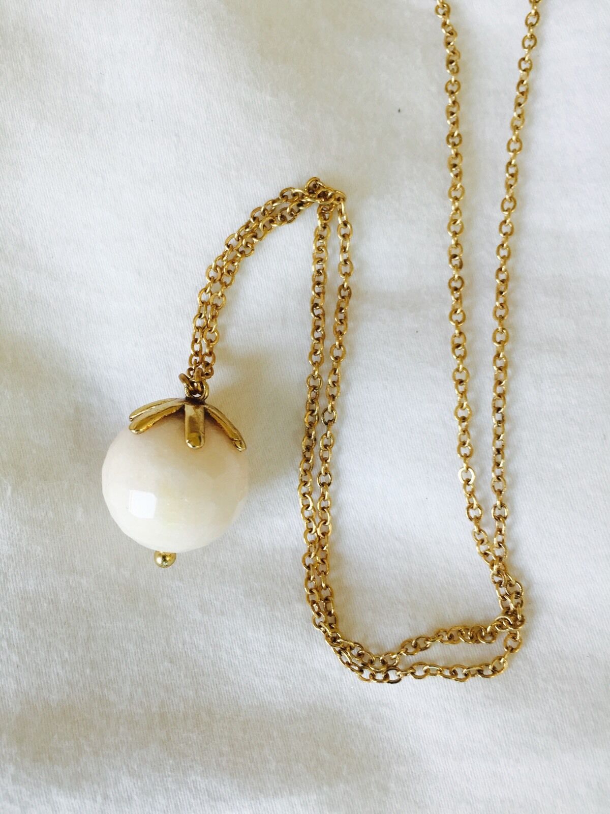Pilgrim Skanderborg Genuine Quartz Necklace. Gold Plated Chain NWT Price $13