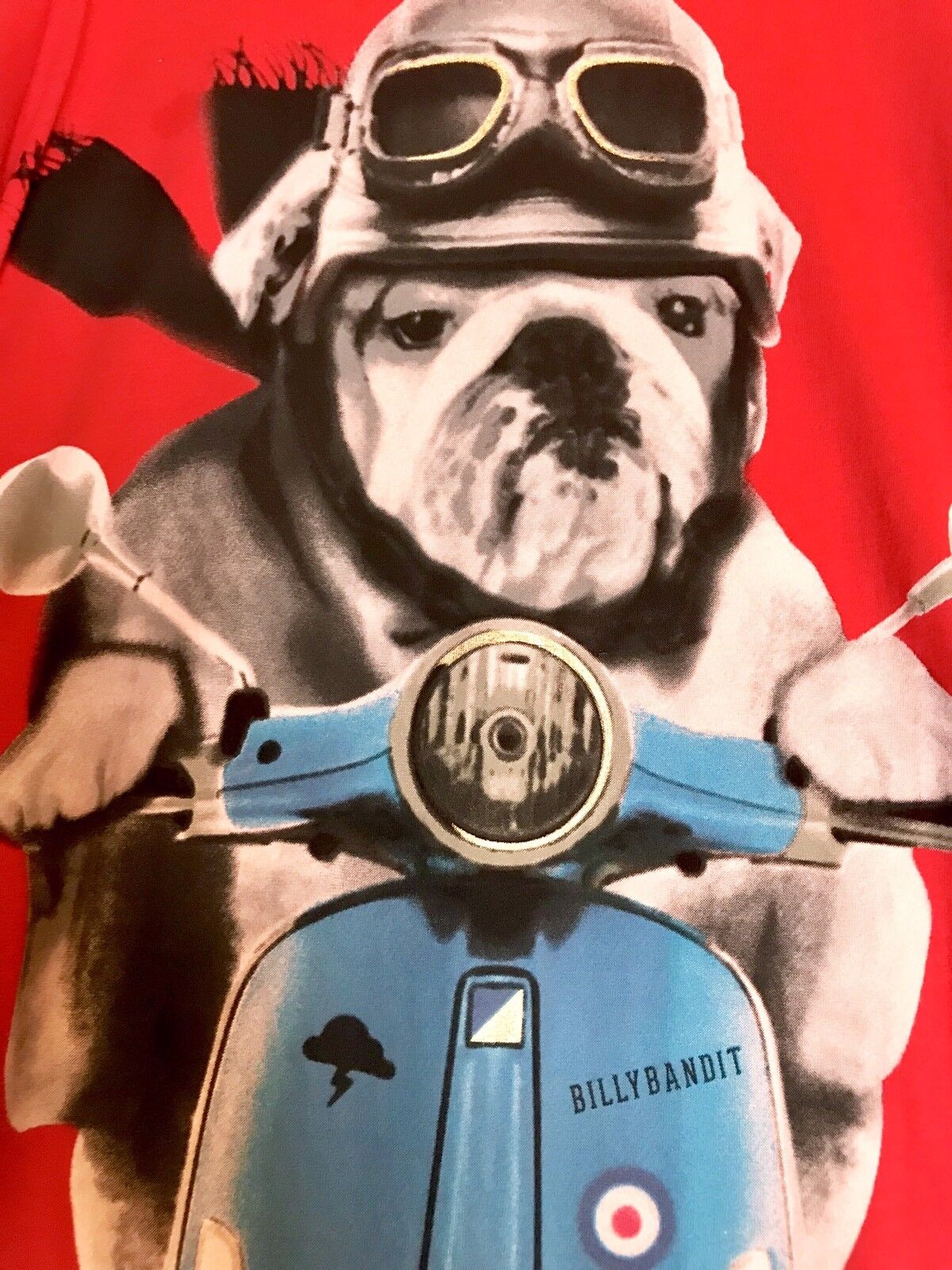 Billy Bandit Pug On Moped Red LS Top. Retails $56 Price $39 Age 12 NWT