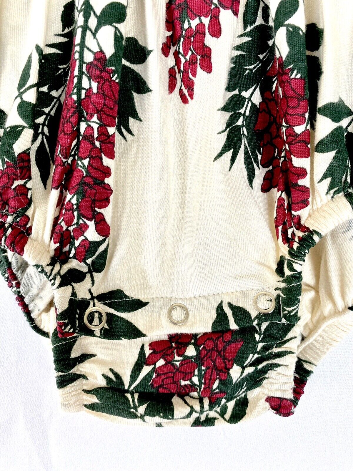 Kate Quinn Bamboo Garnet Wisteria Smock Bubble Romper Retail $38 Price $28 0–3M