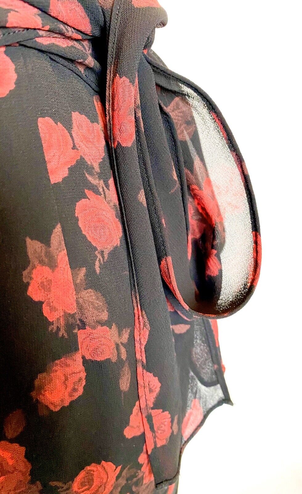 Michael Kors Black & Red Rose Jumpsuit NEW Retail $155 Price $79 Sz P (XS)