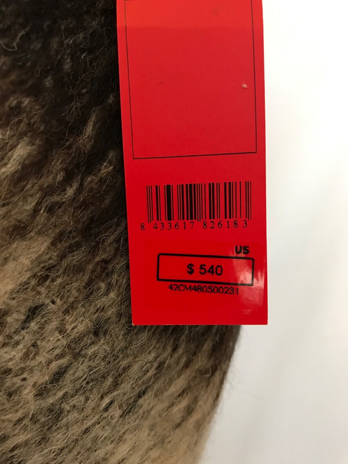 Carolina Herrera Mohair Skirt Brown & Cream NWT Retail $540 Price $225 Size 4