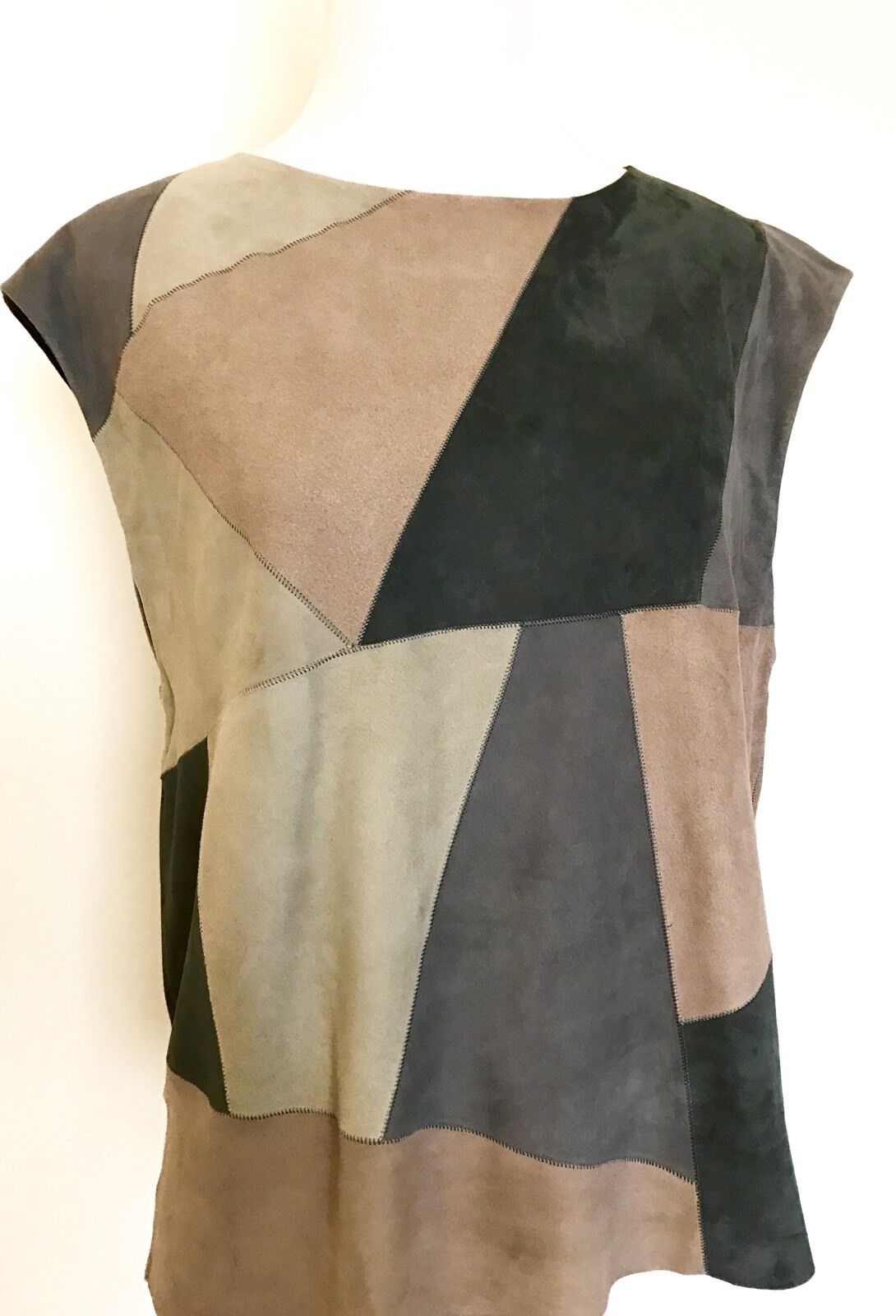 AllSaints Leather Patch Turner Tee NWT Retail $650 Price $165 Size 4 All Saints