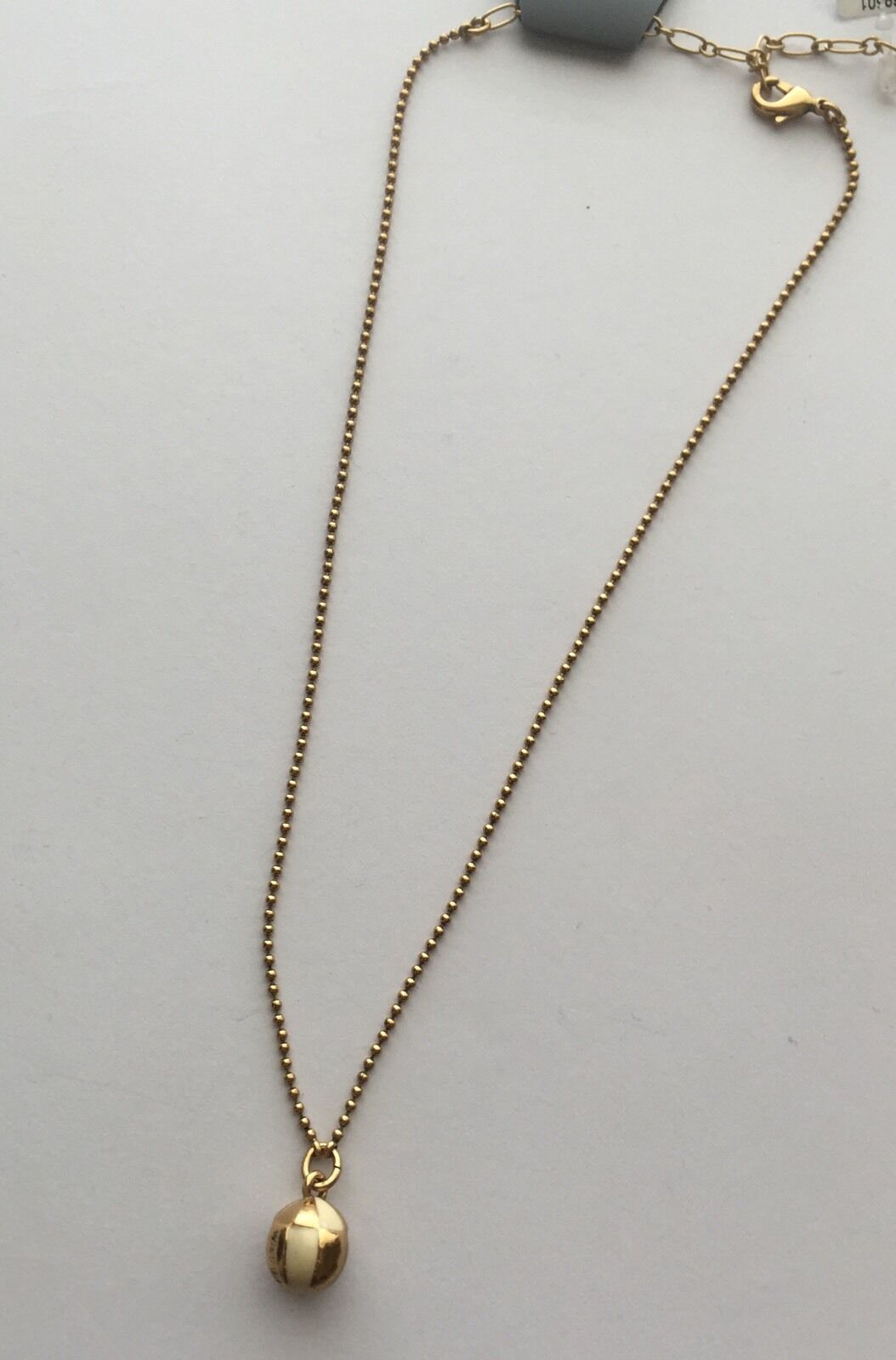 Pilgrim Danish 16Ct Gold Plate necklace Solid ball.  Retails $38 Price $16.45
