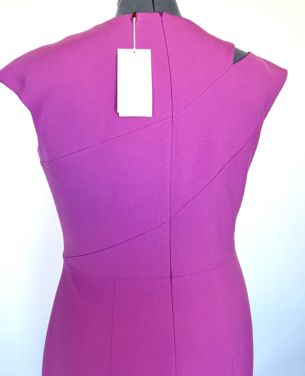 BOSS Hugo Boss Danouk Purple Cutout Sheath Dress Retail $575 Price $225 Size 10