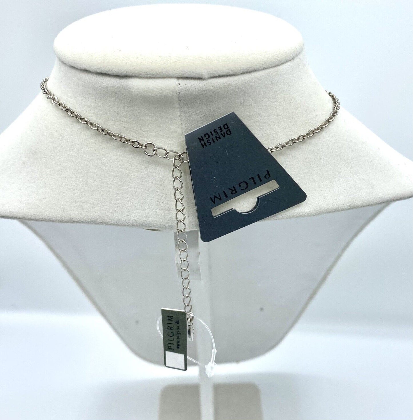 PILGRIM Swarovski Crystal Sterling Silver Plated Enameled Star Necklace $19