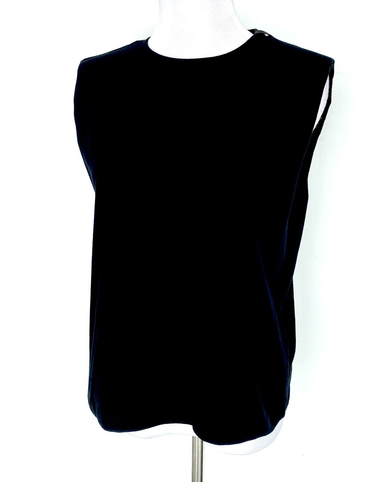 AllSaints Mika Black Tank Padded Shoulder Retail $65 Price $48 Size M