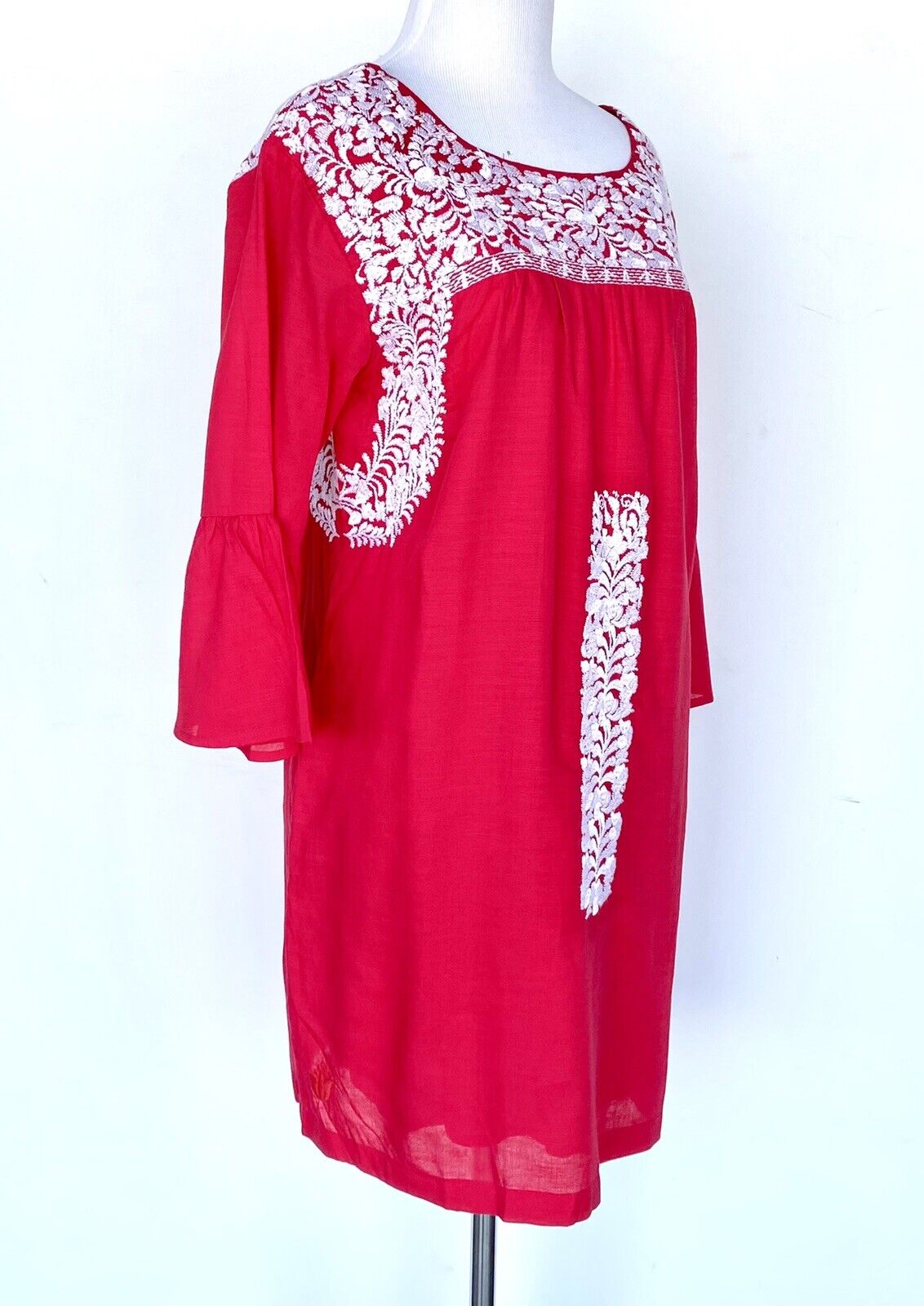 J Marie embroidered Regina Dress bell sleeve Small Retail $104 Price $65 NWT