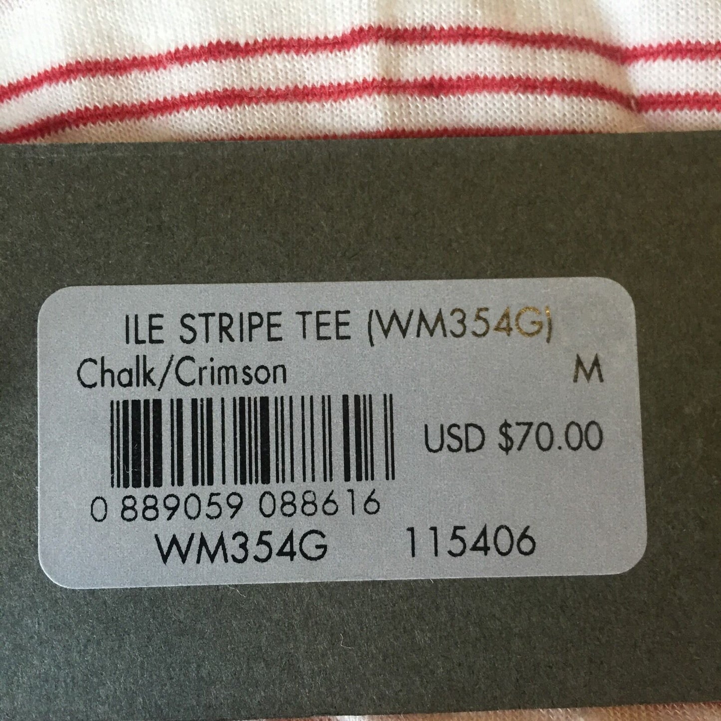 AllSaints Ile Stripe Linen Mix Red Ivory Tee. NWT Retail $70 Price $32 Size M