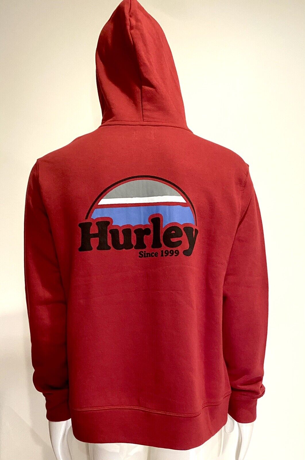 Hurley mens zip Up Rise And Jam Red Hoodie L Retail $58 Price $42 NWT