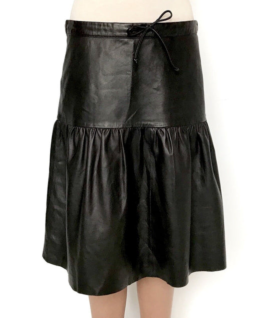 AllSaints Long Haslam Soft Leather Skirt NWT Size 2 Retails $415 Price $185 NWT