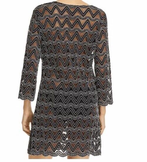 j valdi cover up Black & White Embroidered XS Retail $70 Price $24 NWT