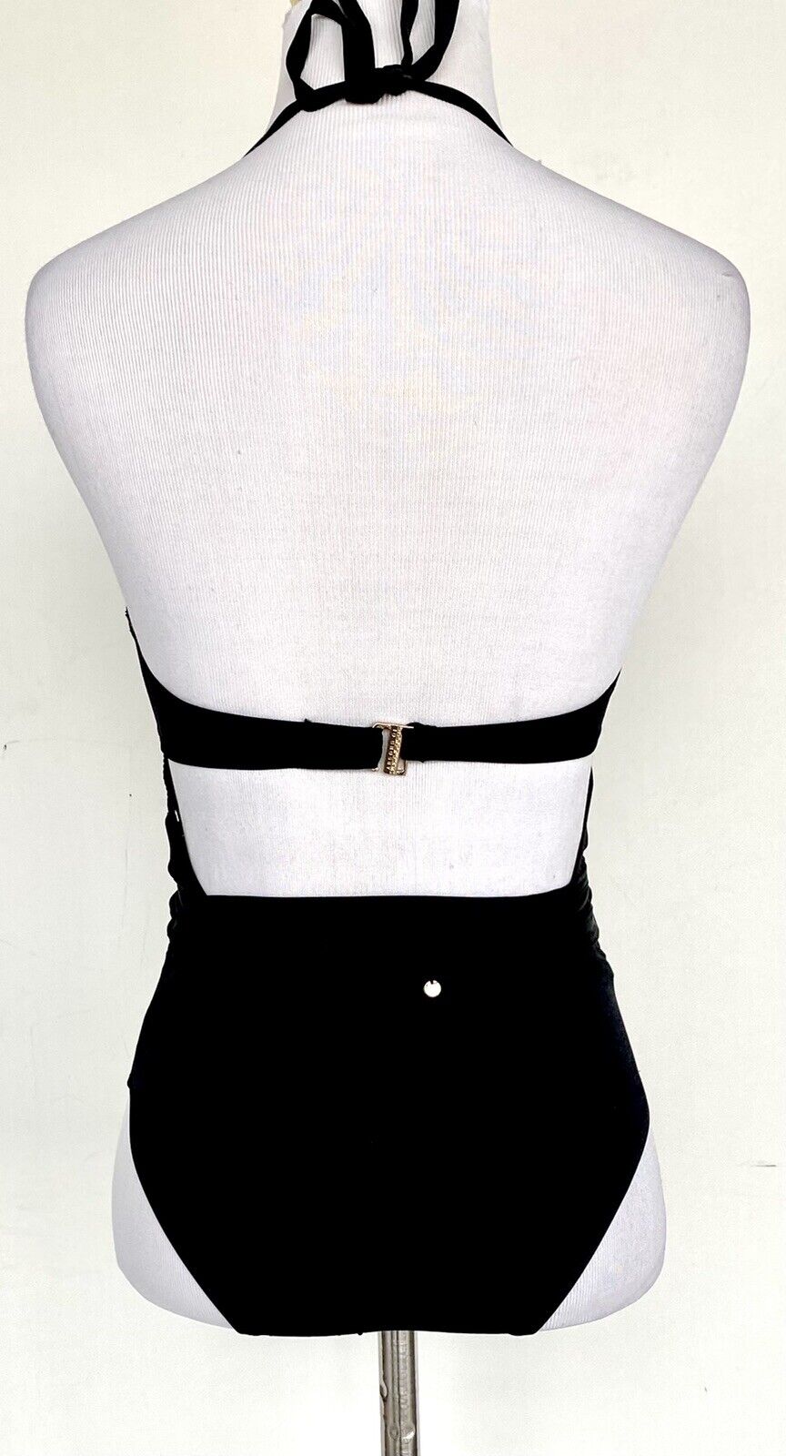 DEREK LAM 10 CROSBY Crossover Body Black swimsuit Retail $273 Price $84 XS