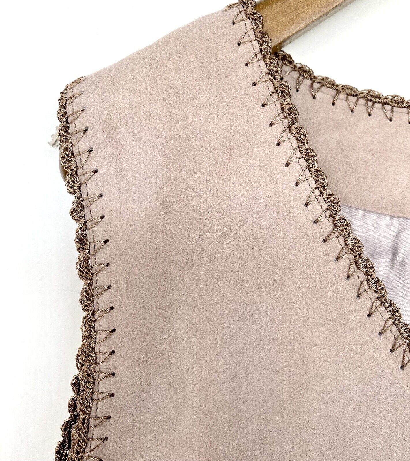 Sundance Dakota Suede Leather Vest Top Retails $298 Price $128 NWT Size L