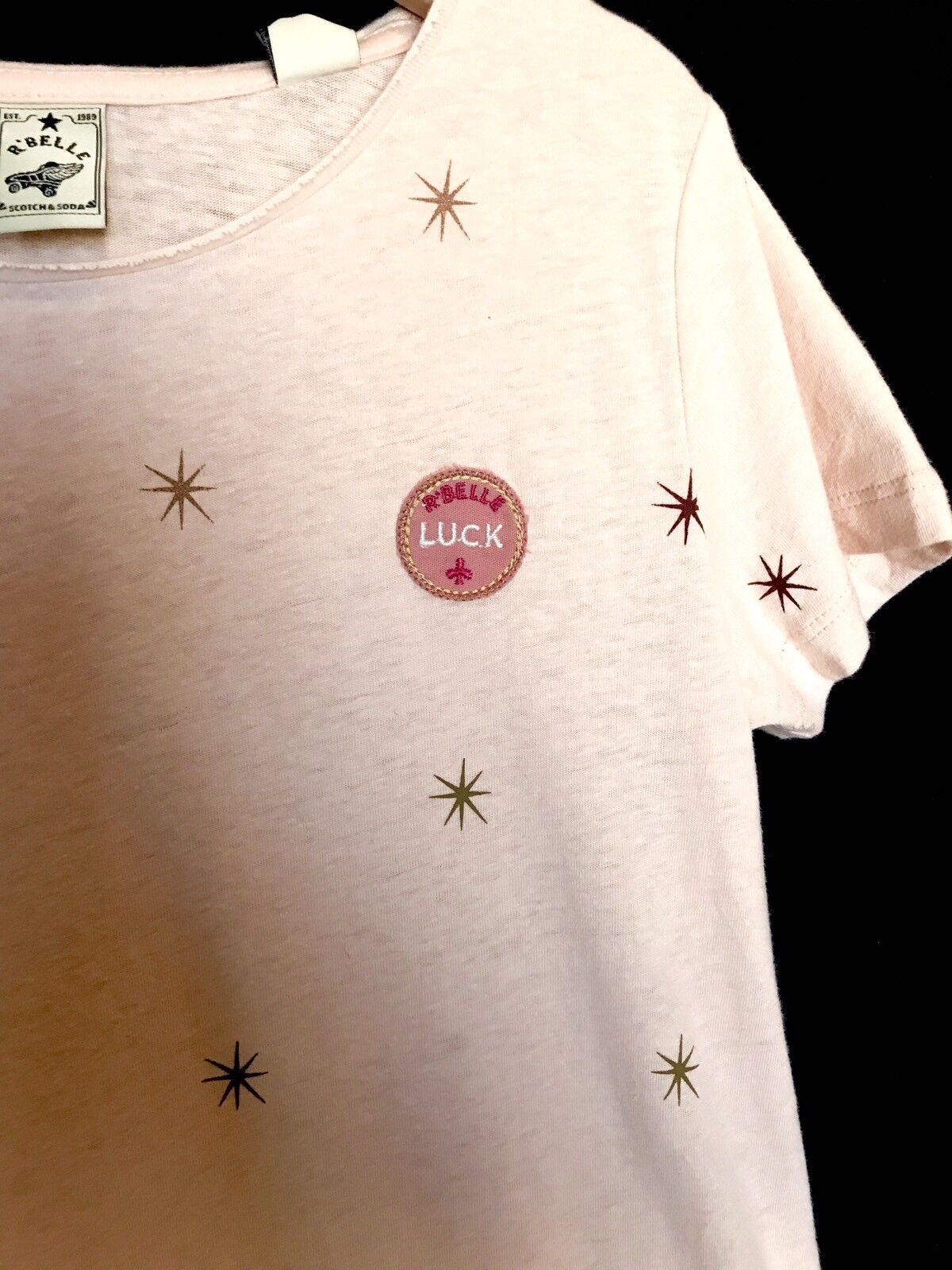 Scotch R'Belle Pink Star Linen & Cotton Dress. NWT Age 10 Retail $72 Price $39