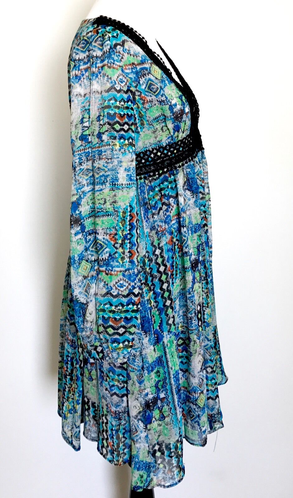 Betsey Johnson Crochet Trim Gypsy Dress Size 2 NWT Retail $138 Price $42